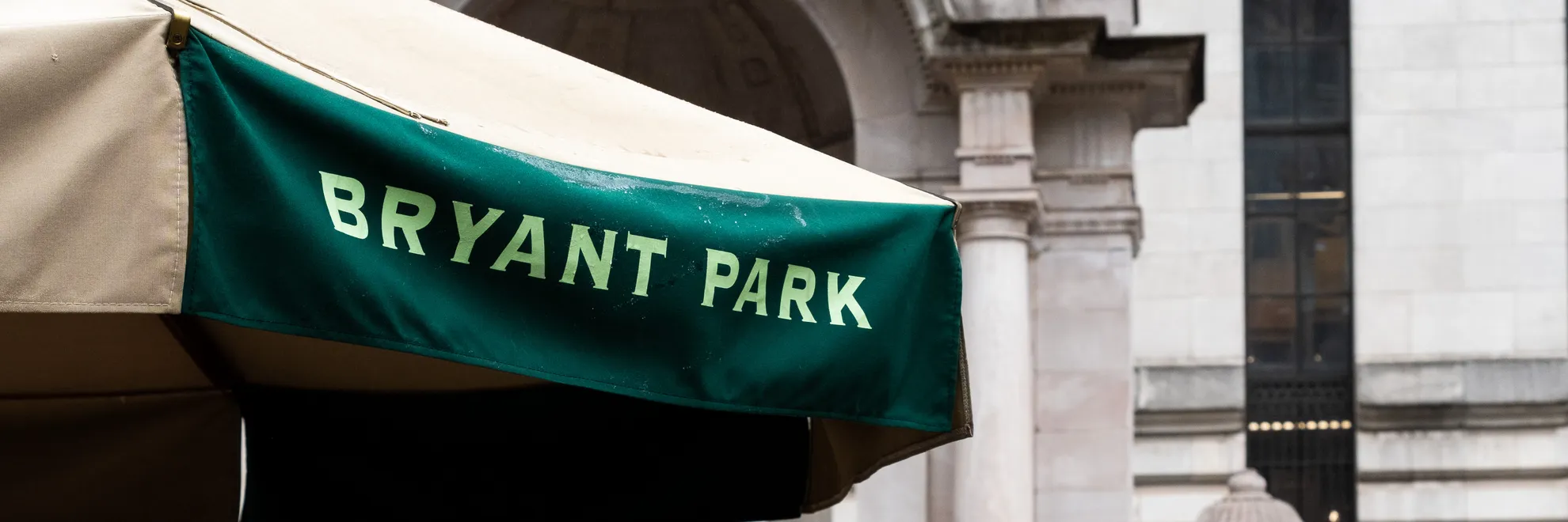 Bryant Park outdoor seating area with colorful chairs