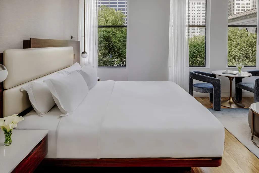 Bryant Park Suite bedroom during the day