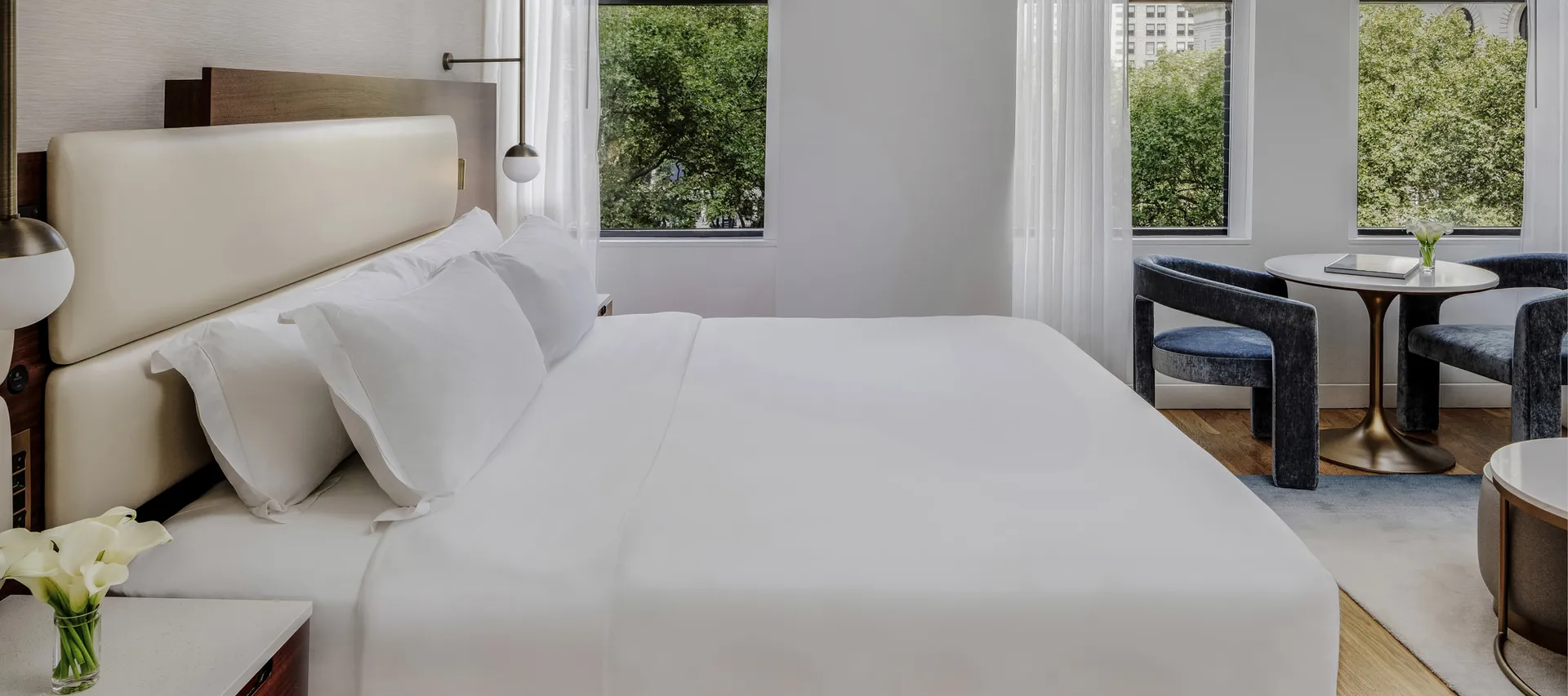 Bryant Park Suite bedroom during the day