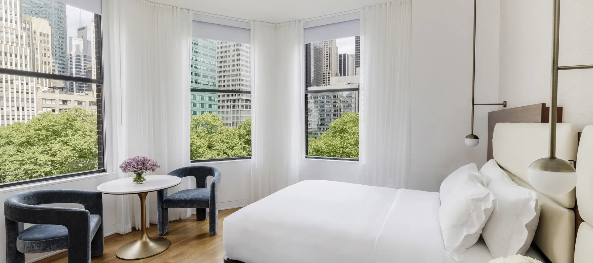 Deluxe Queen Park View - Bedroom - Day - Hotel Room NYC Bryant Park Hotel - Midtown Hotel
