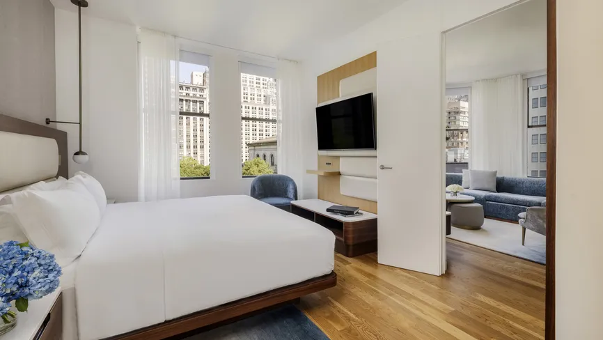 Bedroom - Day - Bryant Park Suite Hotel Room NYC Bryant Park Hotel - Midtown Hotel