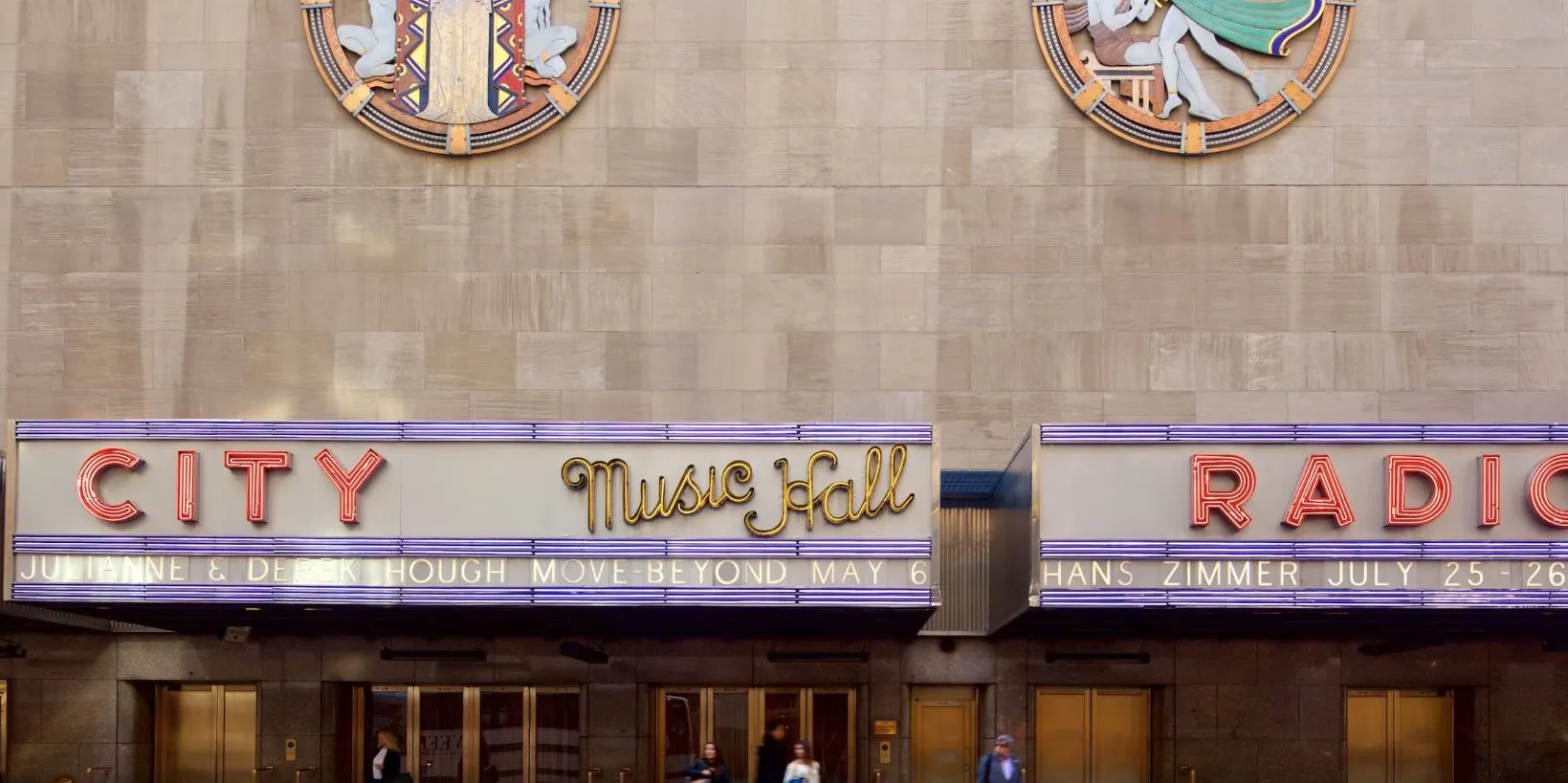Radio City Music Hall marquee close-up