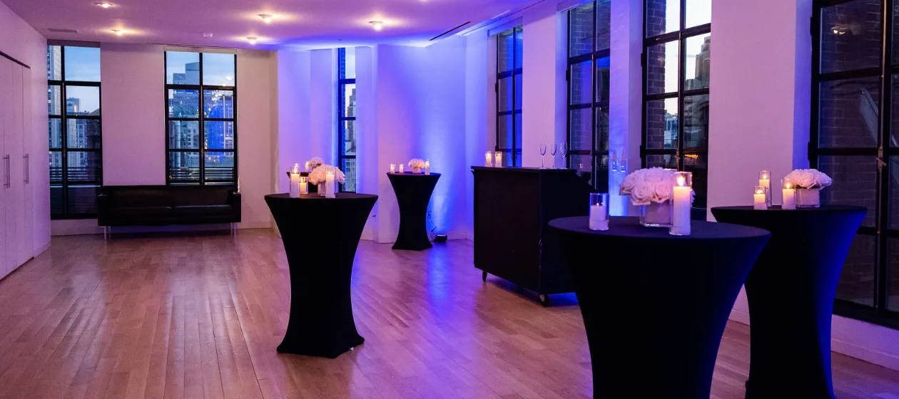 Conference Room set for a cocktail reception, alternate view