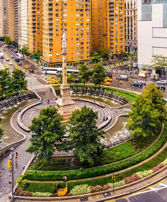 Columbus Circle aerial view