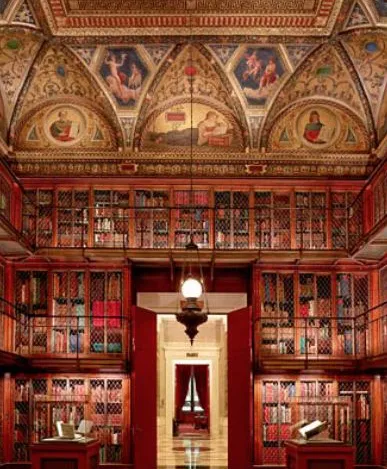 Morgan Library & Museum ornate reading room, alternate view